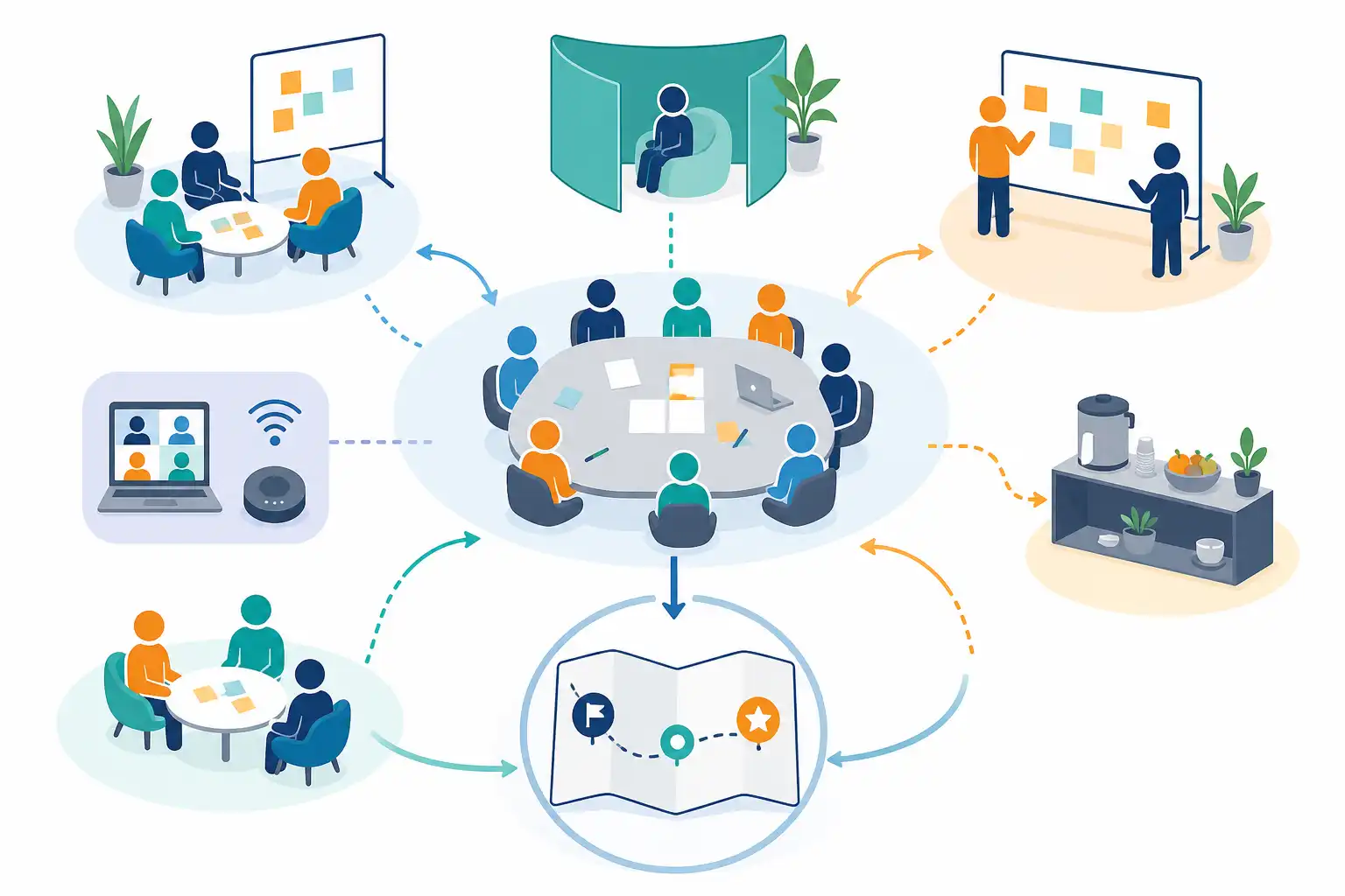 Infografik zu Seminarraum für Jahresplanung und Strategieworkshop in München mieten (KI-generiert)